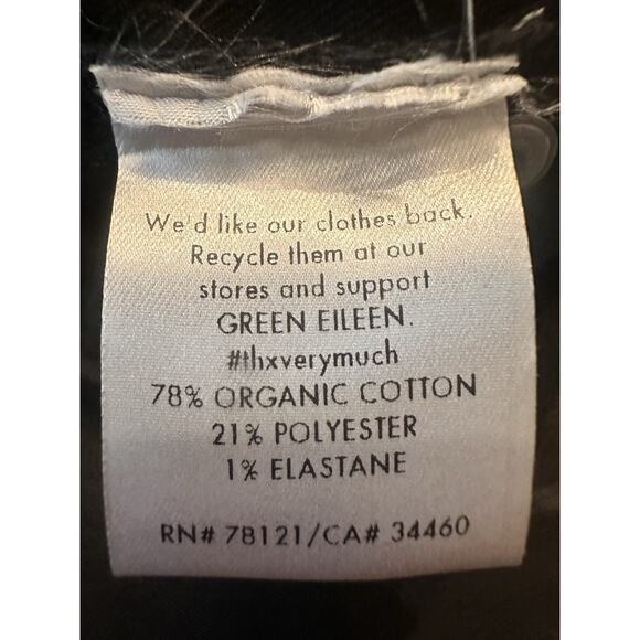 Eileen Fisher Waxed Organic Cotton Stretch Denim Pants Jeans Size 8 Lagenlook - Picture 7 of 16